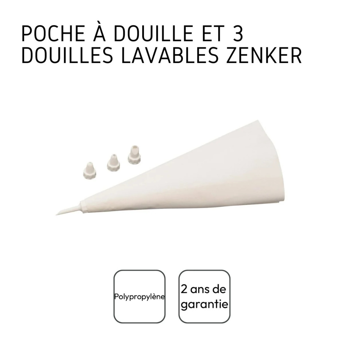 Set de 2 ustensiles de pâtisserie poche à douille avec embouts Zenker Smart Pastry