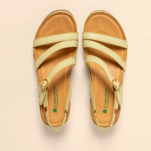 Sandalia de cuña N5855 SOFT NAPPA LIME / PICUAL color Lime