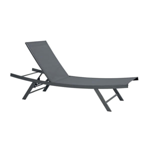 ARIO - Ensemble transat de jardin et table basse - Gris anthracite