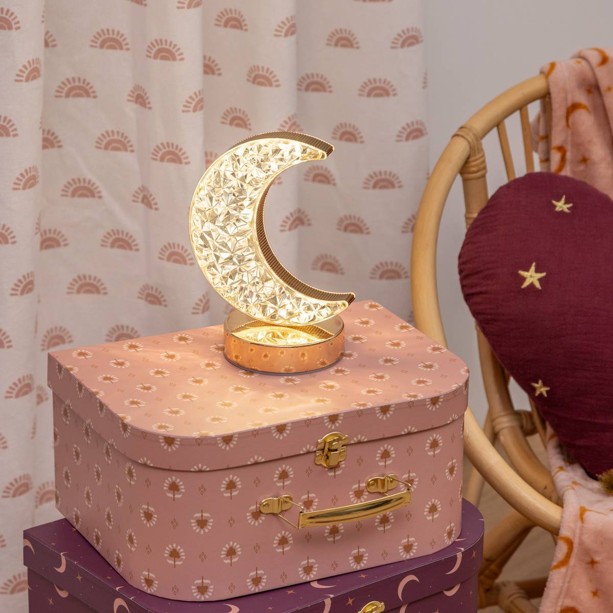 Lampe à poser enfant batterie Bella doré H18cm