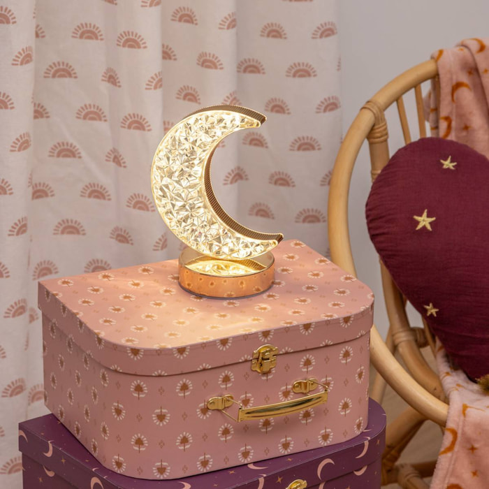 Lampe à poser enfant batterie Bella doré H18cm