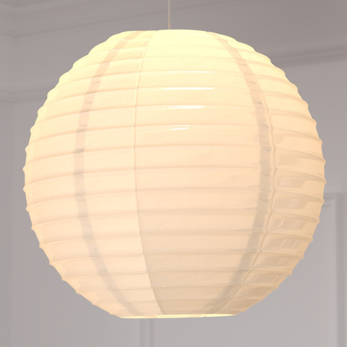 Lanterne boule papier blanc H60cm