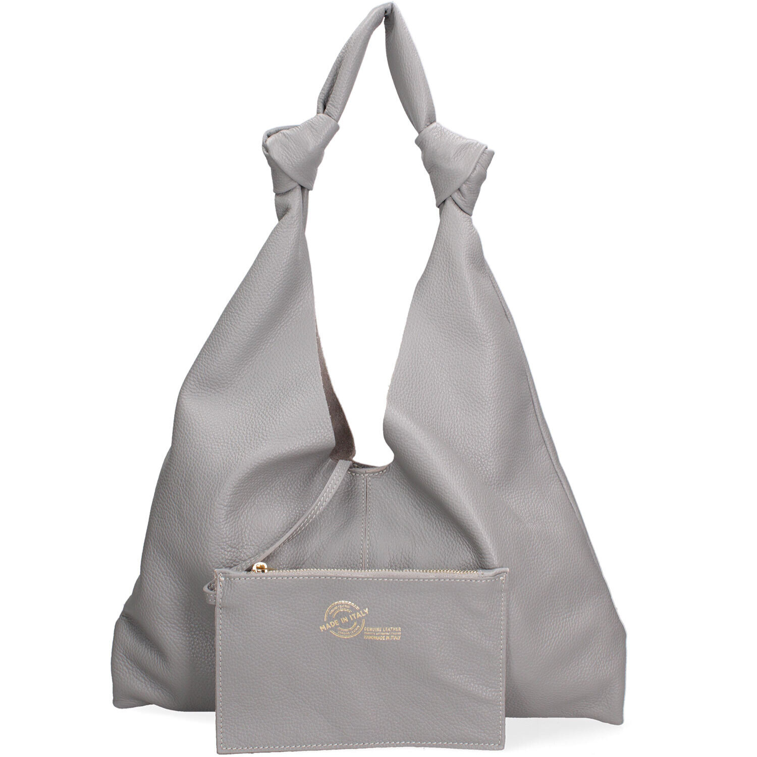 Borsa a spalla da donna In Vera pelle Made in Italy 40x42x2 cm