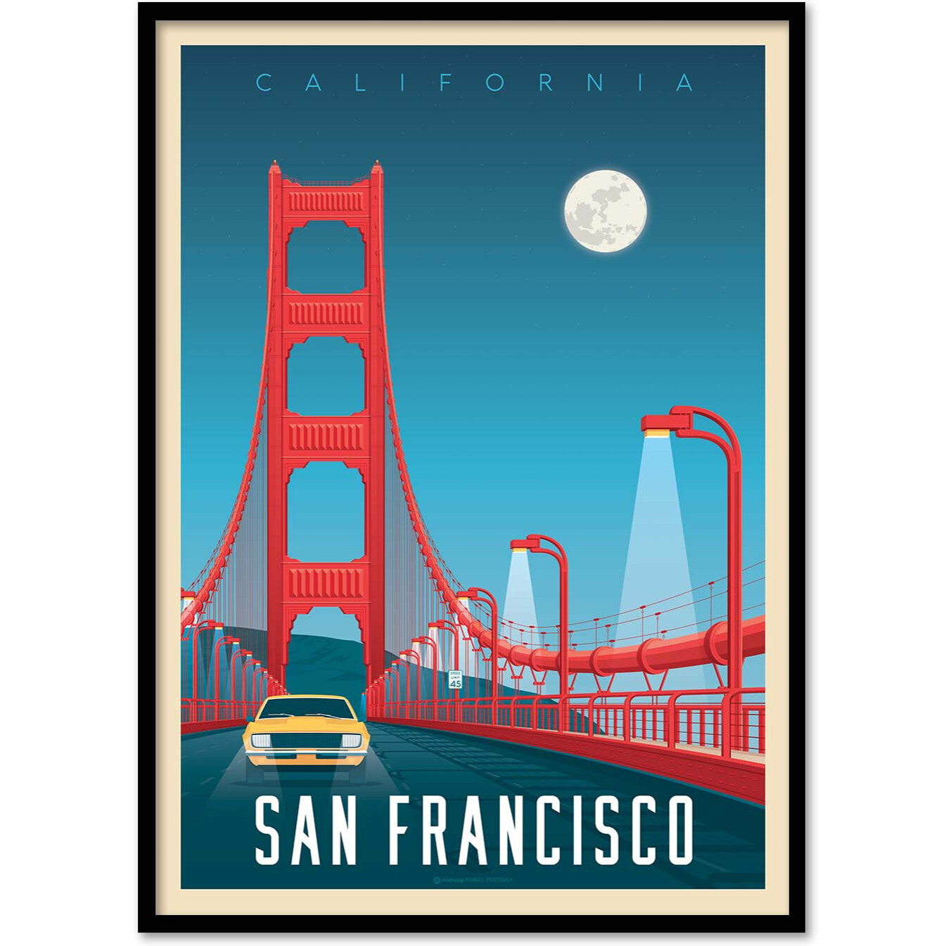 Affiche - San Francisco Version 2 - Olahoop Travel Posters