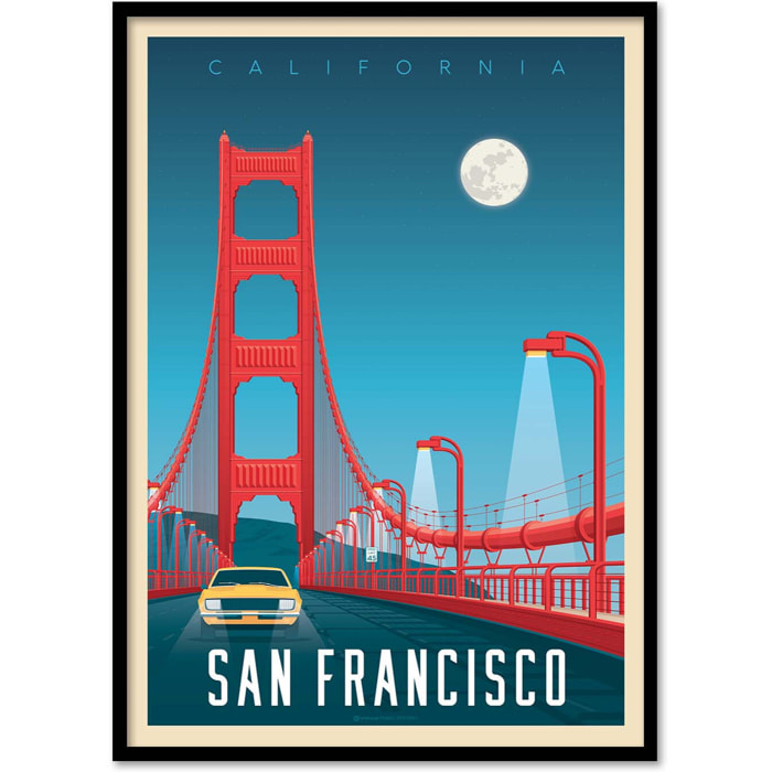 Affiche - San Francisco Version 2 - Olahoop Travel Posters