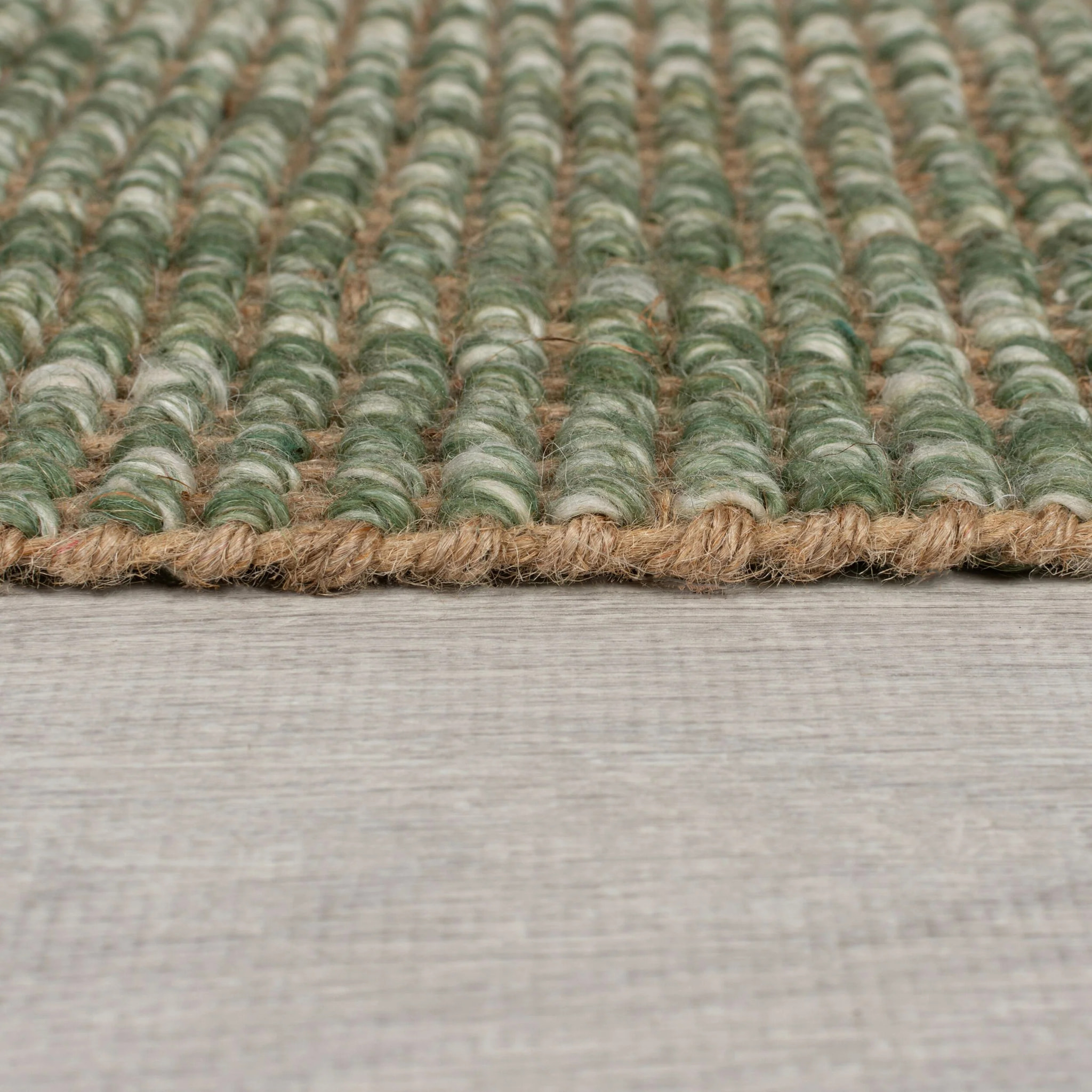 Tapis en jute de couloir OMBRE Vert