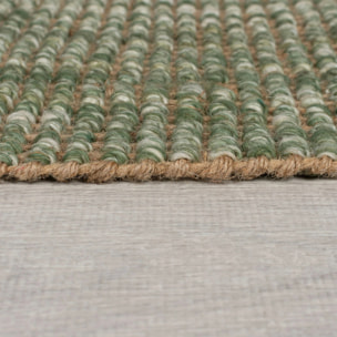 Tapis en jute de couloir OMBRE Vert