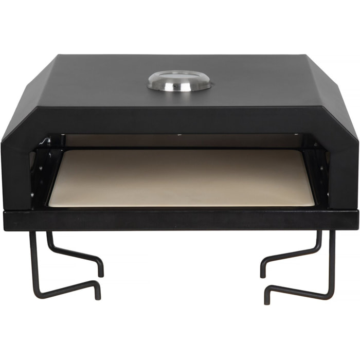 Four à pizza pour barbecue "Pizzello" - 40 x 35 x 28 cm - Noir