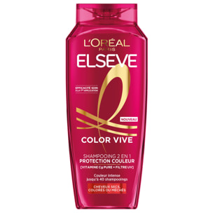 Lot de 12 - L’Oréal Paris Elseve Color Vive Shampooing Protection Couleur 2 en 1 250ml