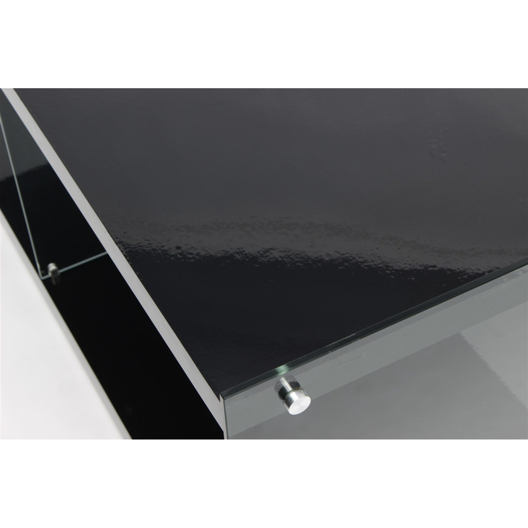 Mobile Porta TV Elementary in Vetro e MDF Nero