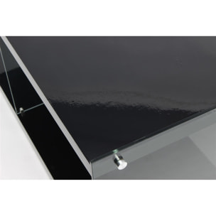 Mobile Porta TV Elementary in Vetro e MDF Nero
