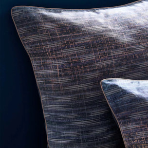 Taie d'oreiller satin de coton imprimé orange marine Mist nocturne