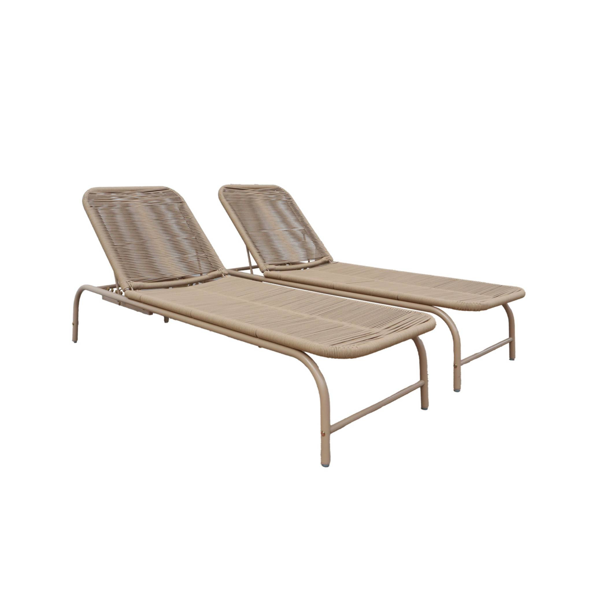 Bain de soleil acier et cordage multi positions (lot de 2) ORIKA