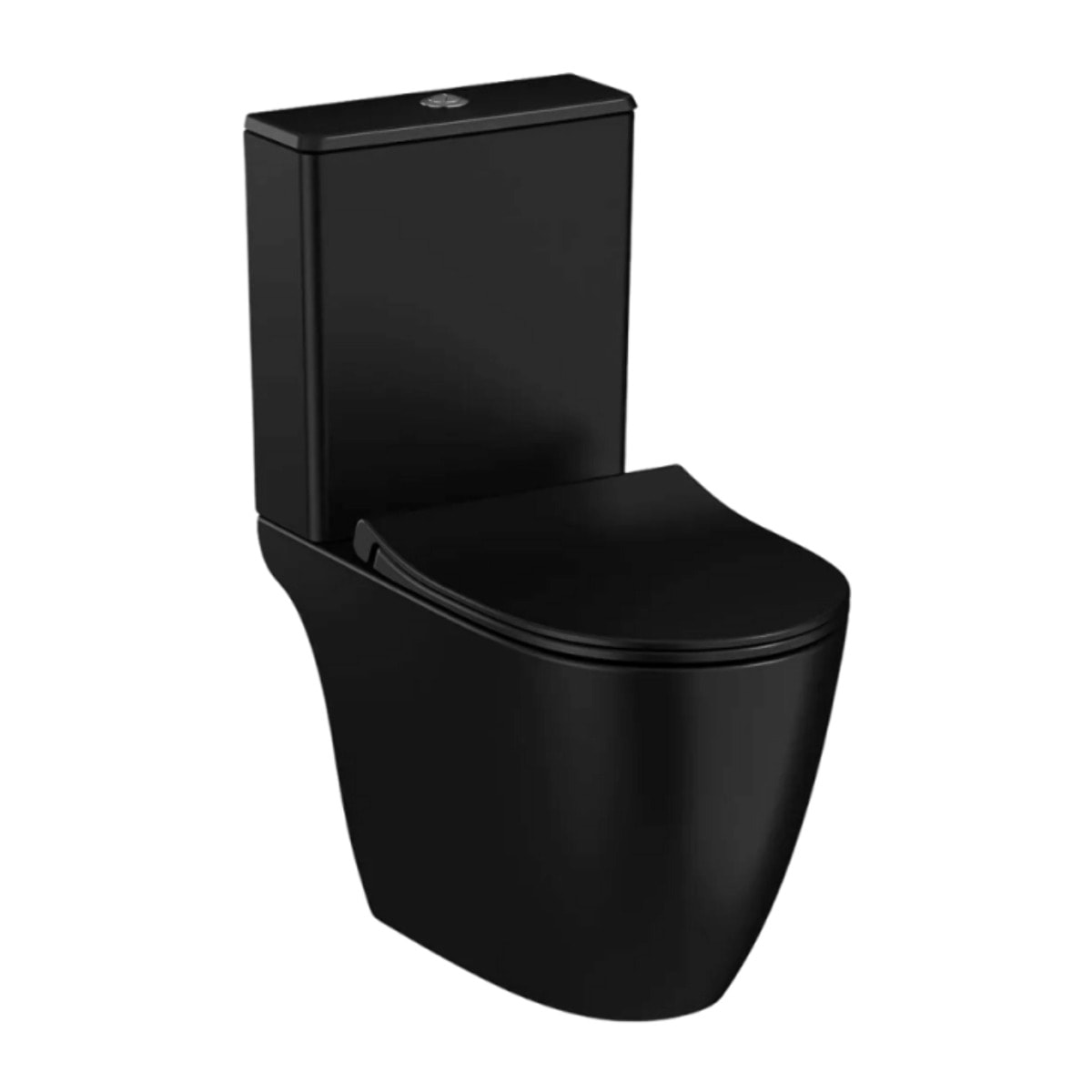 WC à poser sans bride Sento + abattant slim freinde chute noir mat