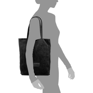 Sefora Borsa Shopper Donna.Pelle autentica Camoscio