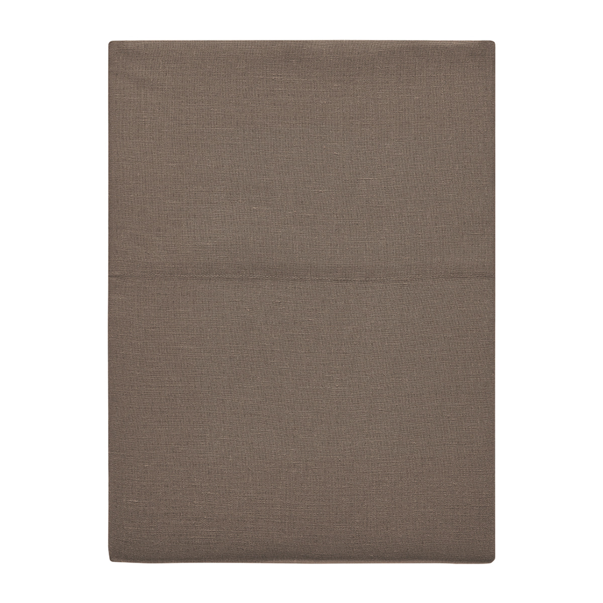 Drap plat uni en lin, NOUVELLE VAGUE, Marron roseau