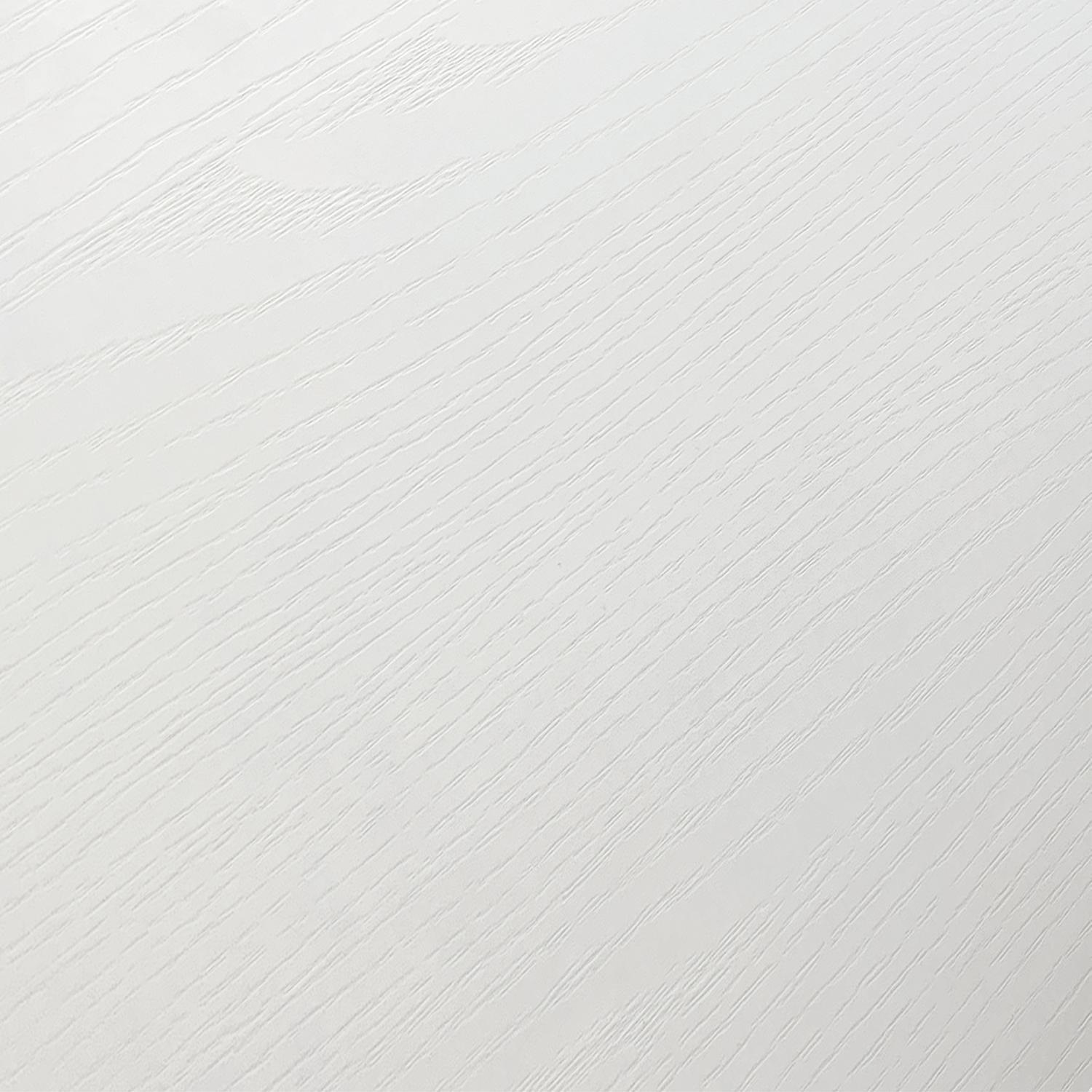 Tavolo CARRARA in legno, finitura bianco frassinato e base in metallo verniciato bianco, allungabile 180×90 cm – 260×90 cm