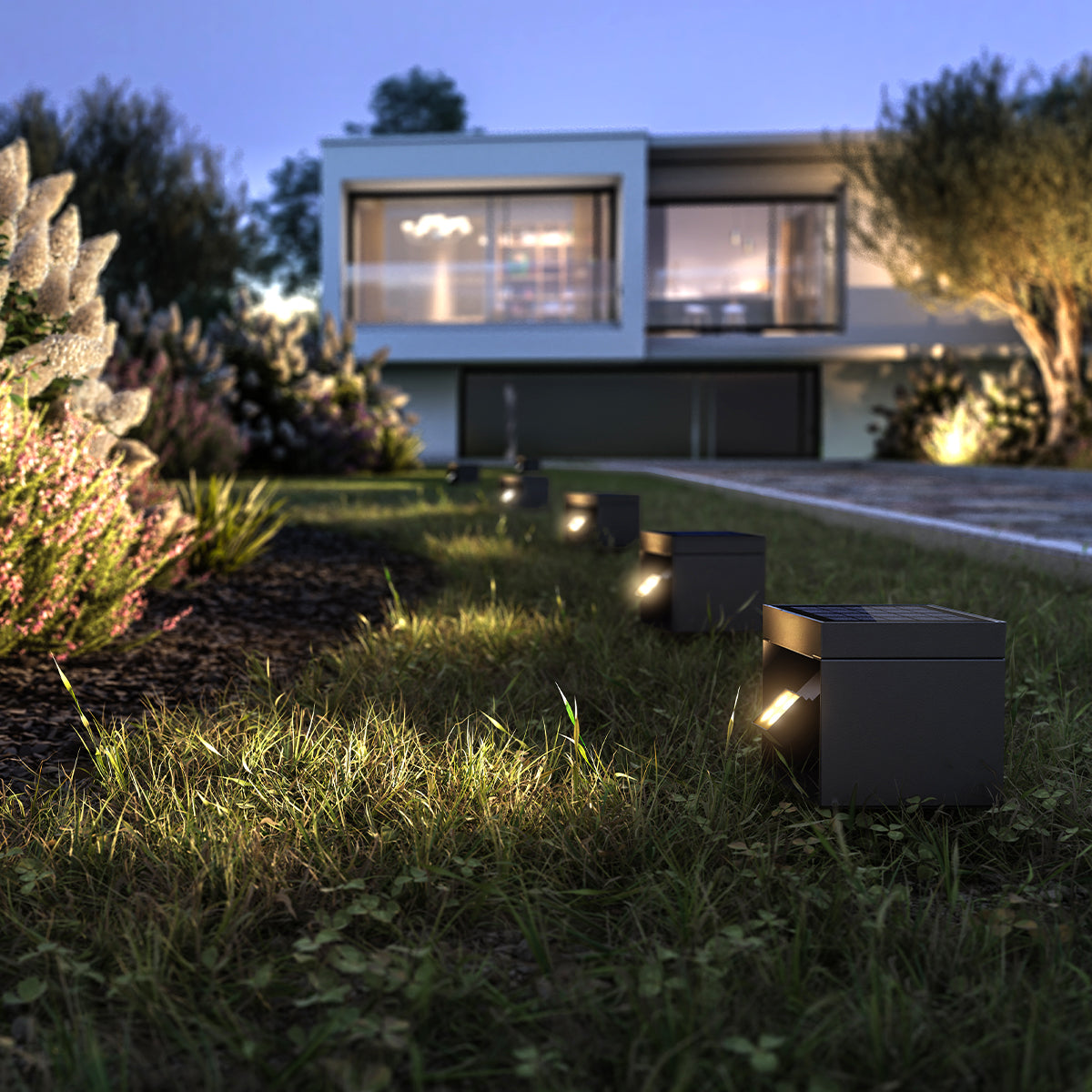 Borne solaire aluminium ALEA H15CM