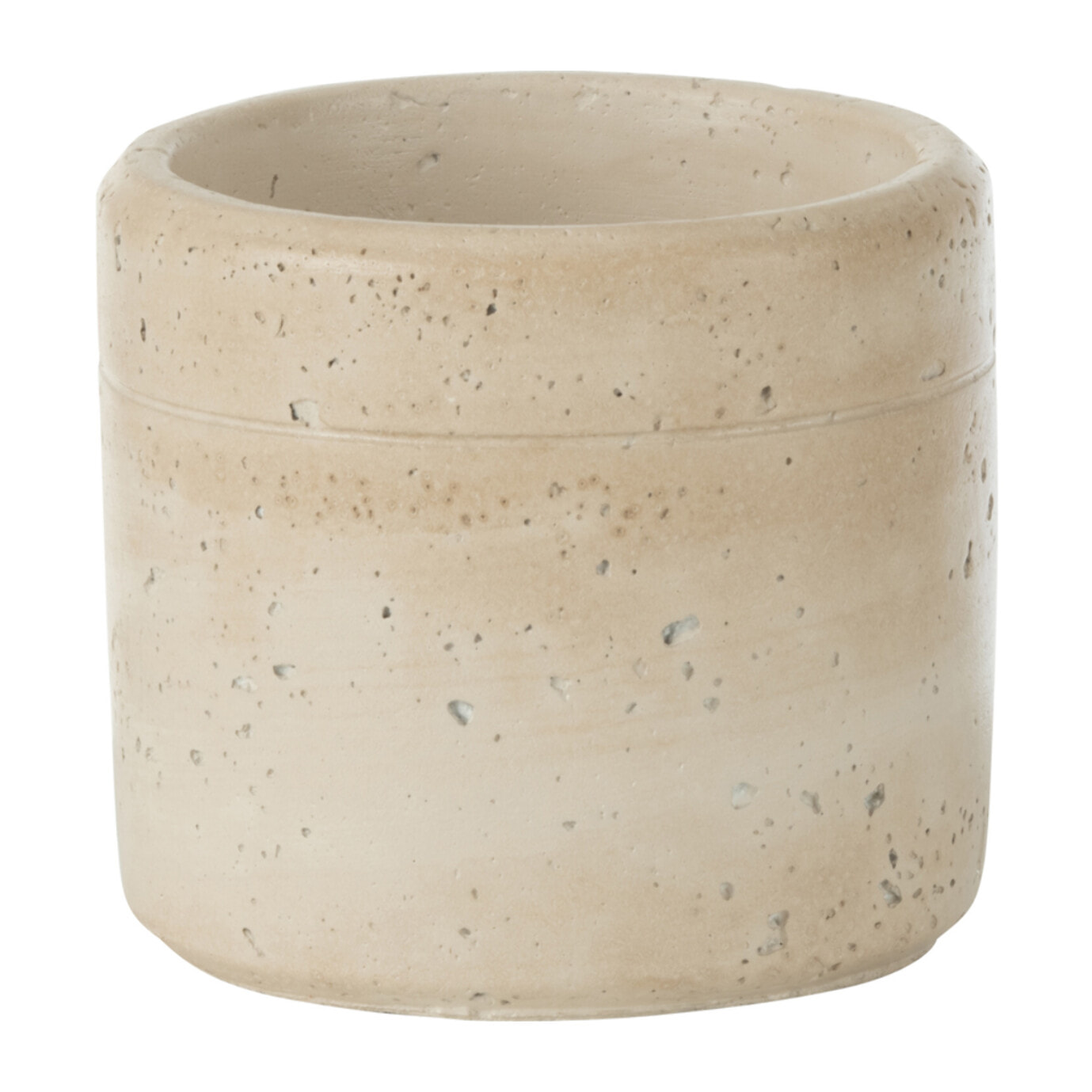 J-Line cache-pot Olina - ciment - crème - small - Ø 11 cm