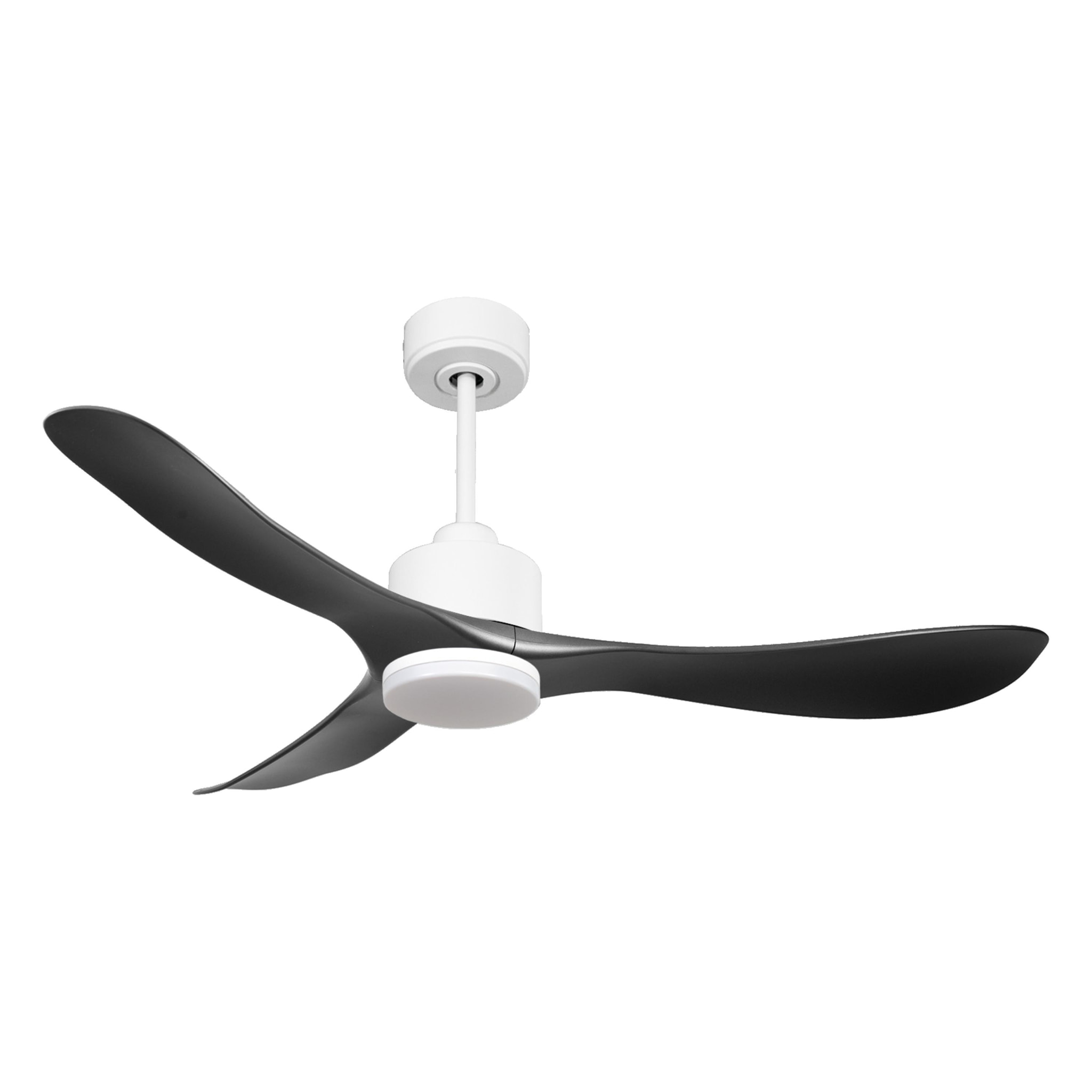 Ventilateur de plafond Réversible  Thermostat Dimmable Wifi Moteur à courant continu Toits en pente Télécommande Lumière à trois tons Hypersilence Mémoire