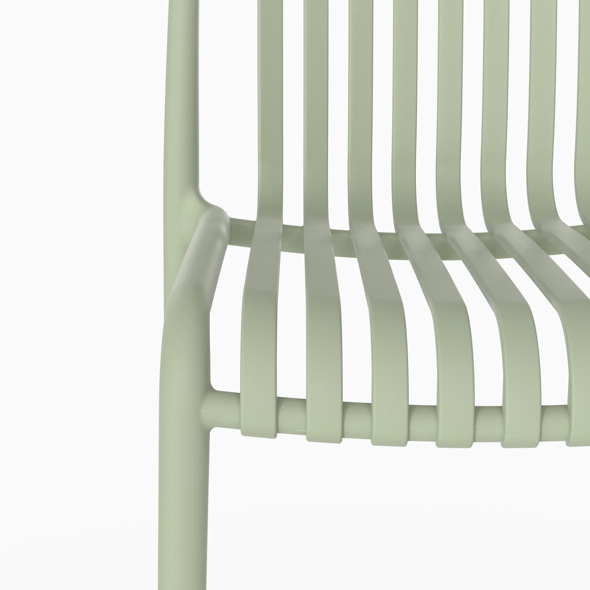 Lot de 2 chaises de bar de jardin 76 cm en plastique vert pastel - Duli
