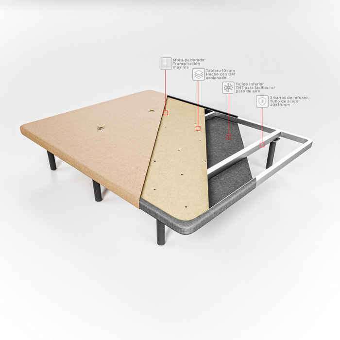 Base tapizada negra