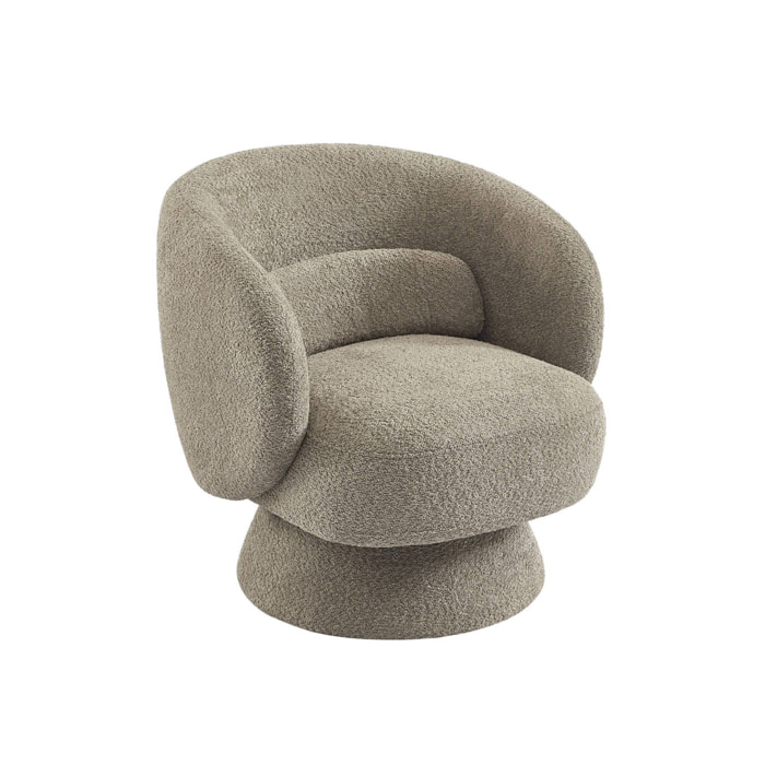 Fauteuil pivotant 360° tissu ELIAS