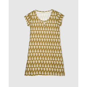 Camisón corto de algodón naveira cuerda