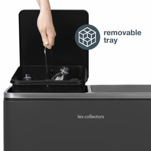 Papelera para reciclaje Les Collectors 2x30L – Gris oscuro Nº916