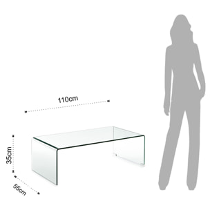 Tomasucci Table pont CRISTAL TRANSPARENT