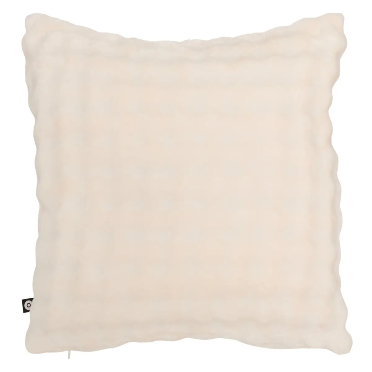 Coussin Zephy carré 40x40cm effet fausse fourrure ivoire