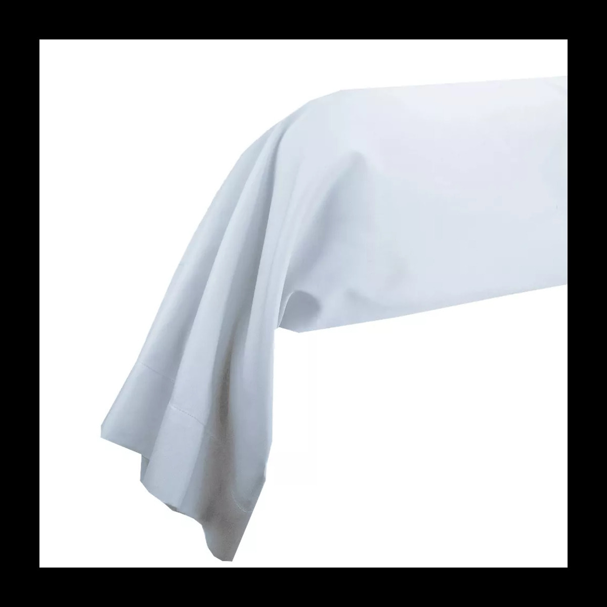Taie de traversin satin de coton 115 g/m² uni gris Ava uni glacier