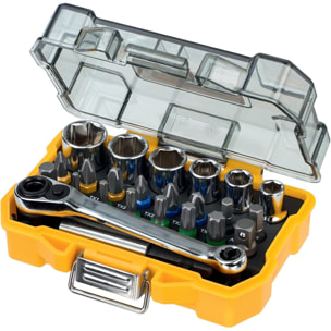 Coffret de 24 pièces avec douilles et embouts 25 mm - DEWALT - DT71516-QZ