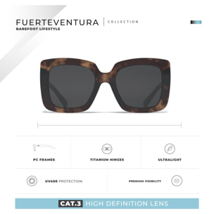 Gafas de Sol Fuerteventura Marron Hanukeii para hombre y mujer