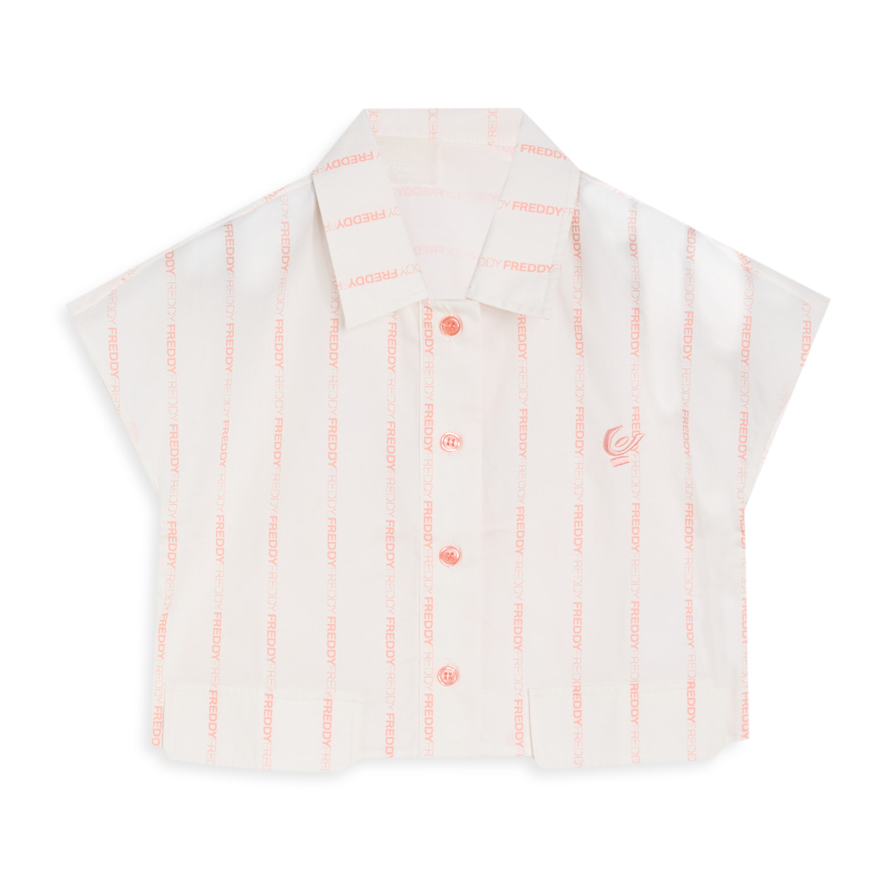 Camicetta Bambina Cropped a Righe Logate FREDDY