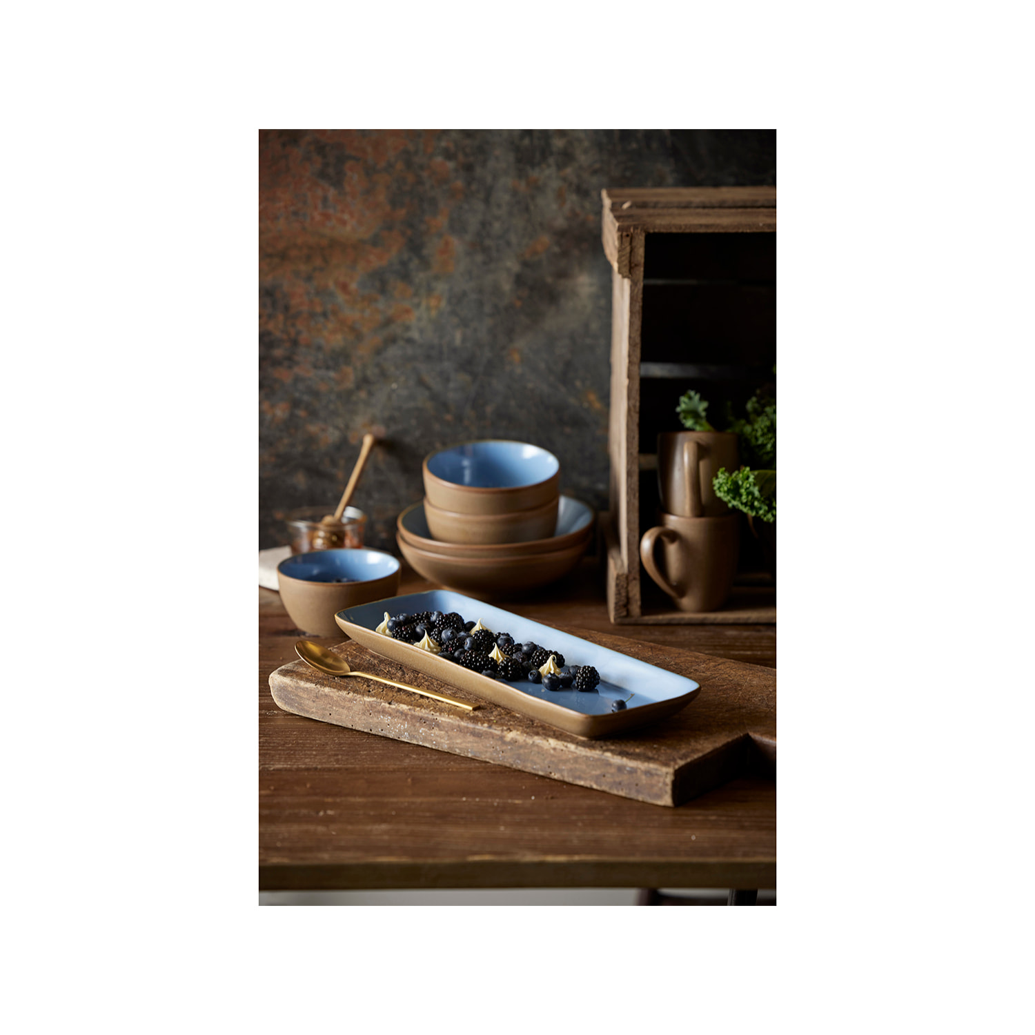 Plat de service rectangulaire Wood