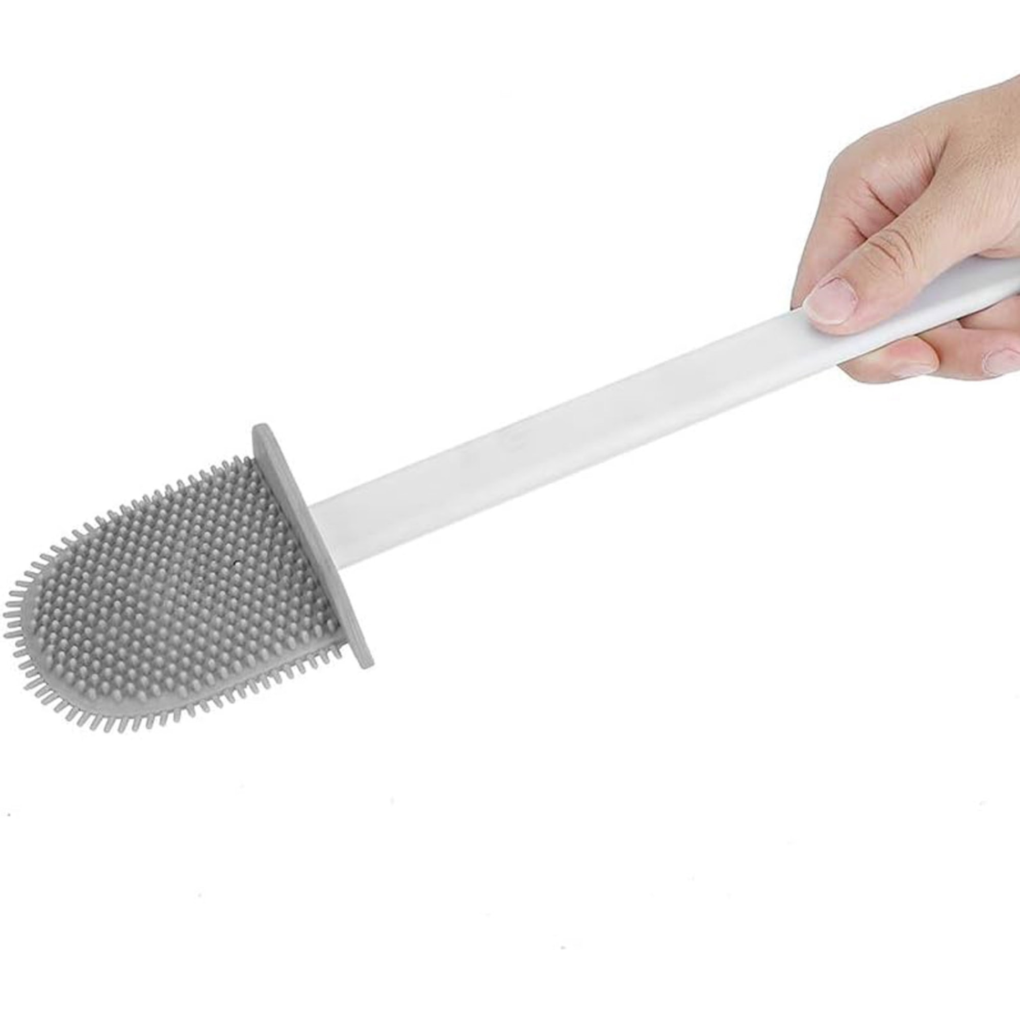 3x Escobillas y portaescobillas de inodoro, cepillo y soporte para WC, silicona, TPR y caucho termpoplástico, blanco