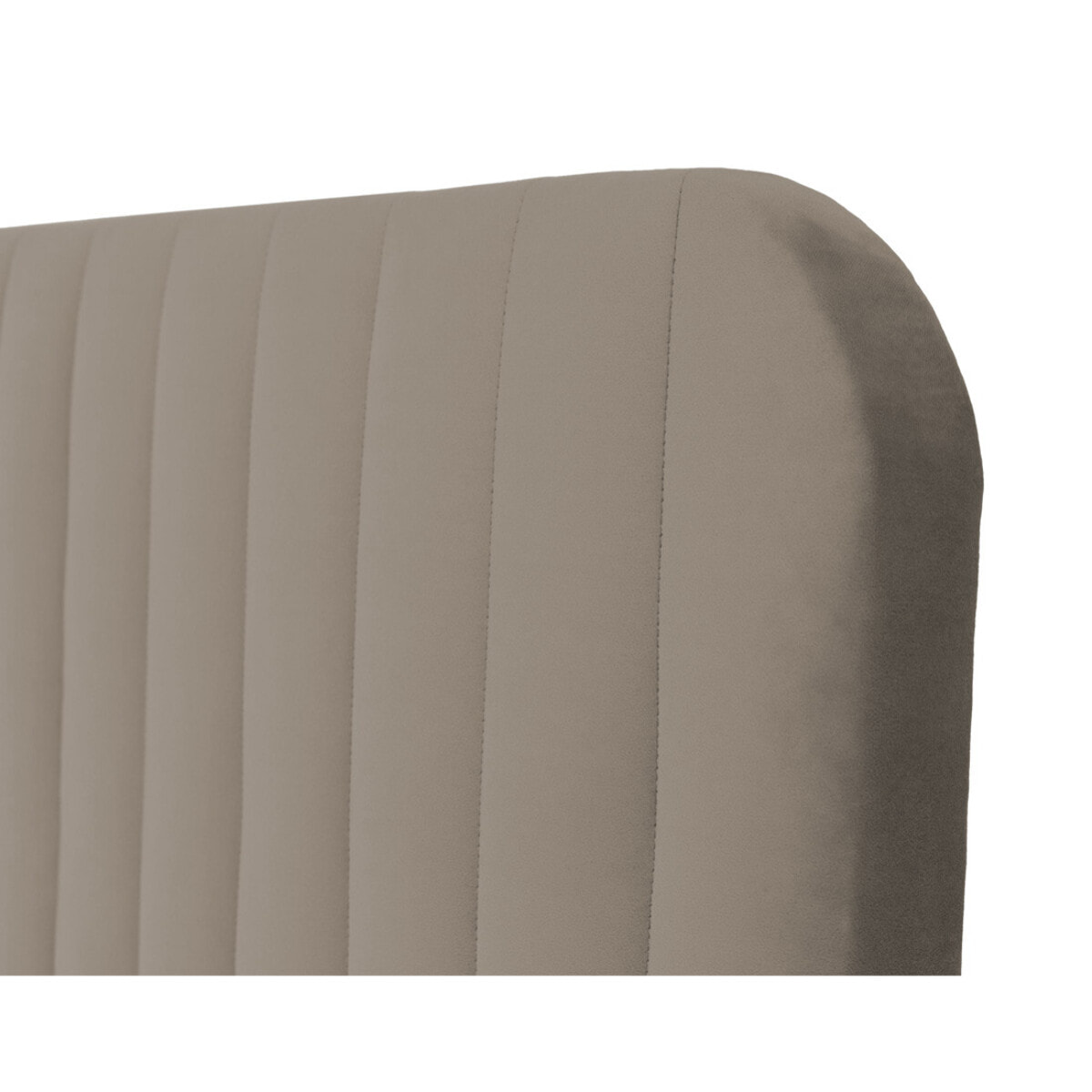 Stuart - lit coffre - 180x200 cm - sommier inclus - en velours - Taupe