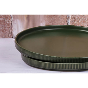 Assiette SCANDI Ø27,5cm - 4 pièces - Olive