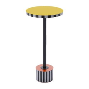 Table d’appoint ronde originale jaune