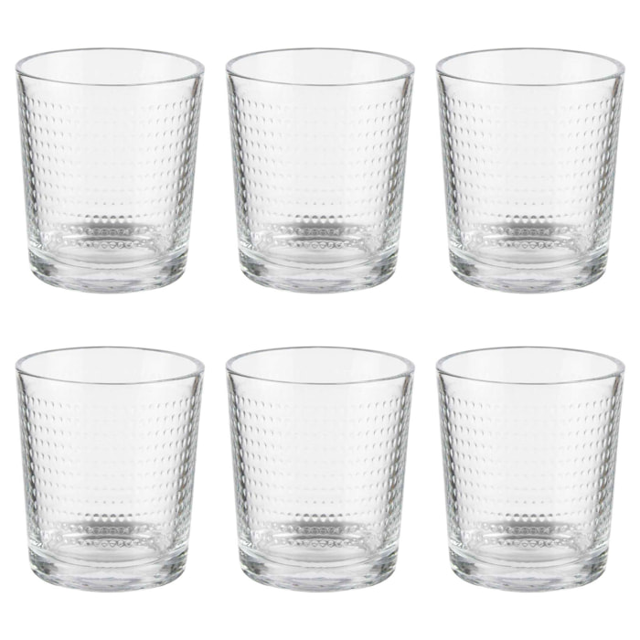 Set 6 vasos 265ml puntos nilo colección vivalto