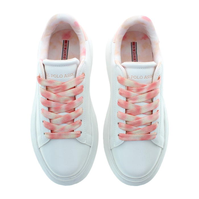 Sneakers U.S. Polo Assn White-Peach
