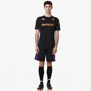 Kappa - Pantaloni Corti Bambino Nero - Ahorazip Pro 8 Fiorentina