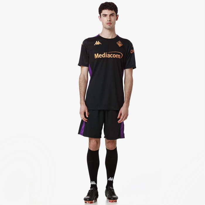 Kappa - Pantaloni Corti Bambino Nero - Ahorazip Pro 8 Fiorentina