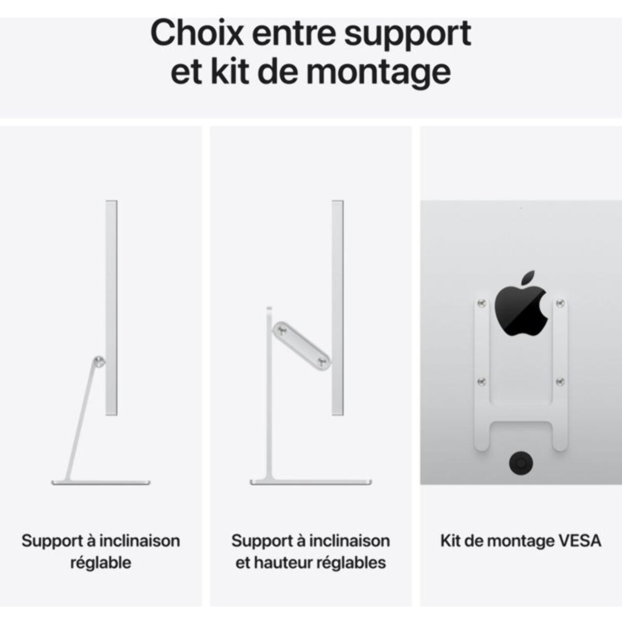 Ecran PC 5K APPLE Studio Display 27'' Verre Nano-texturé Kit VESA