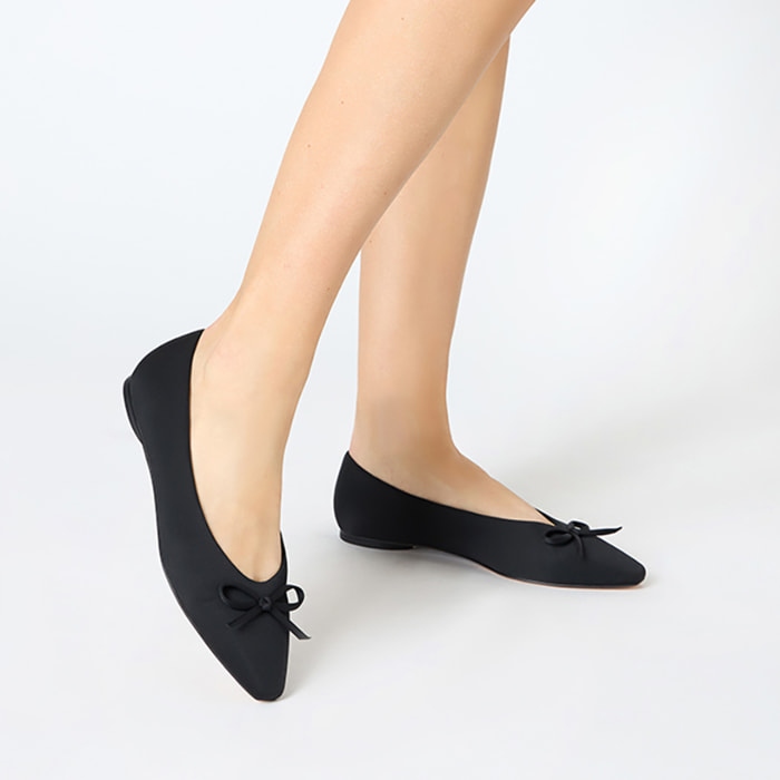 Ballerine donna nere punta squadrata