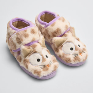 Pantofole per neonato a forma di giraffa con velcro