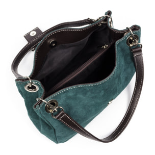 Aicurzio Borsa a spalla Donna. Pelle autentica Camoscio Dollaro