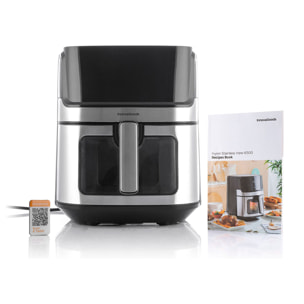 Friggitrice ad Aria InnovaGoods Fryinn View 6500 Nero 1700 W 6,5 L Acciaio inossidabile