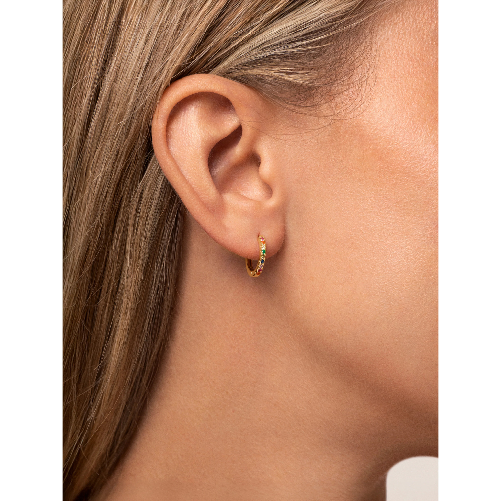 Pendientes Aro Colors Baño Oro